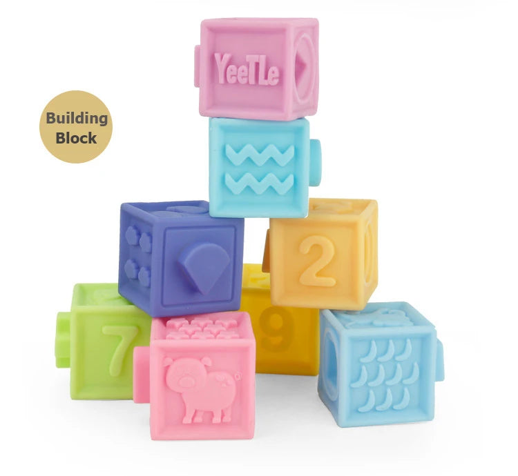 Montessori building blocks for baby, soft 3D toy blocks