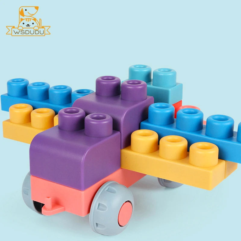 Baby safe soft rubber building blocks 40 for children from 6m-24m