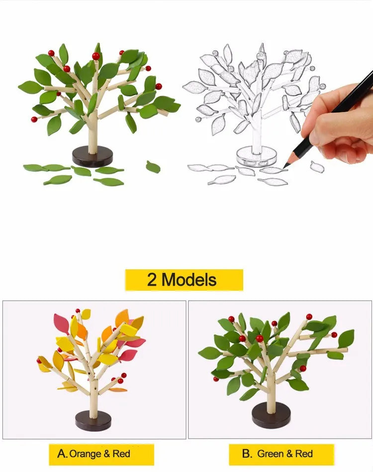 Montessori Puzzle 3D Tree Model Games Educational Toys for Children