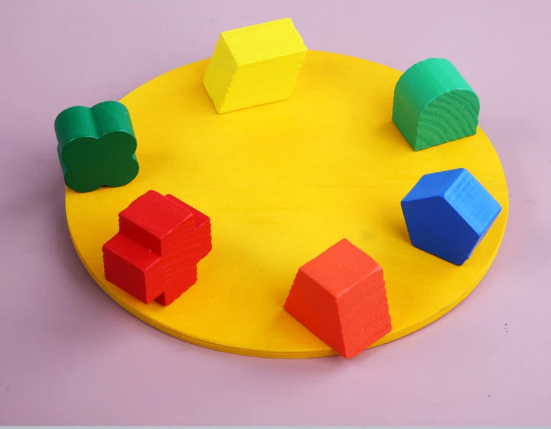 Colorful geometric cube puzzle 3D Montessori