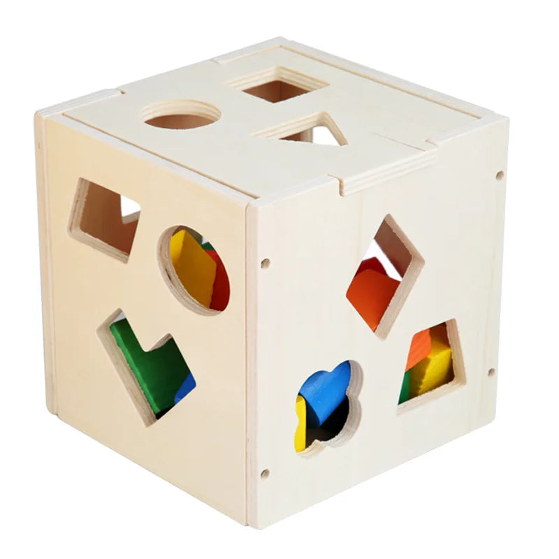 Colorful geometric cube puzzle 3D Montessori