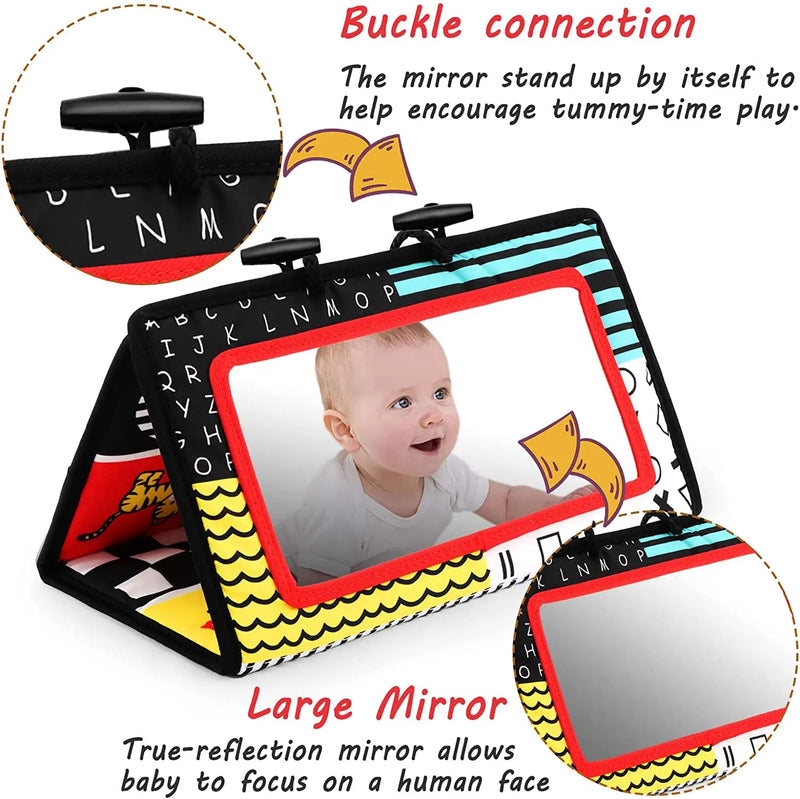 Sensory book with mirror for babies