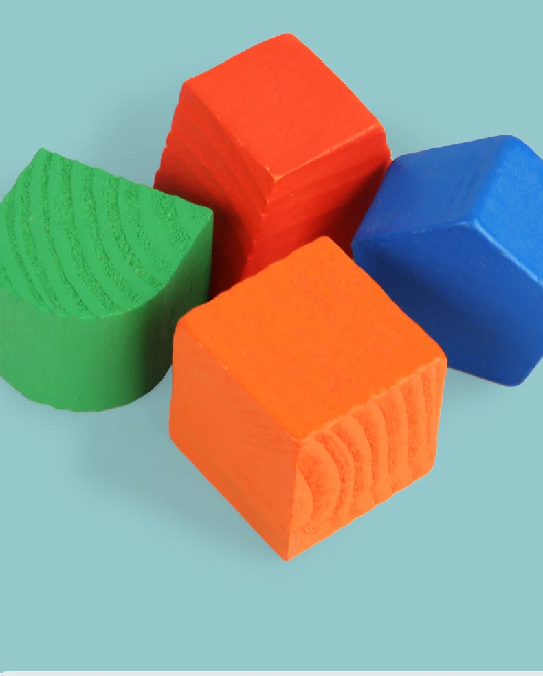 Colorful geometric cube puzzle 3D Montessori