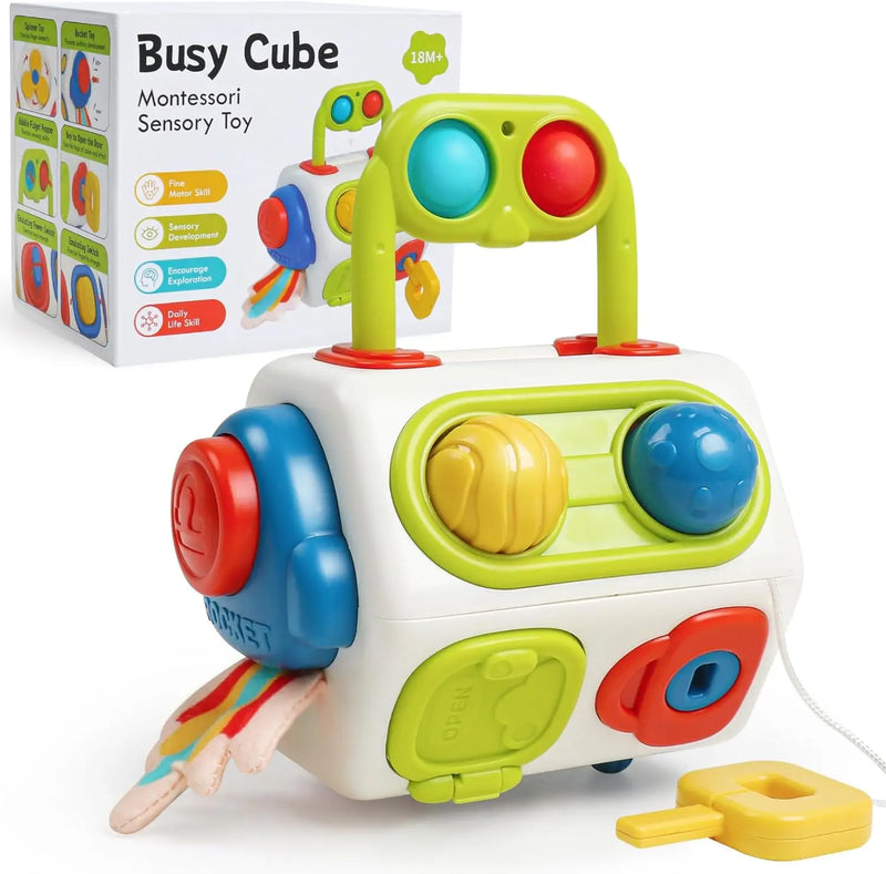 Cube Box Montessori Sensory Toys for Toddler Learning Activities