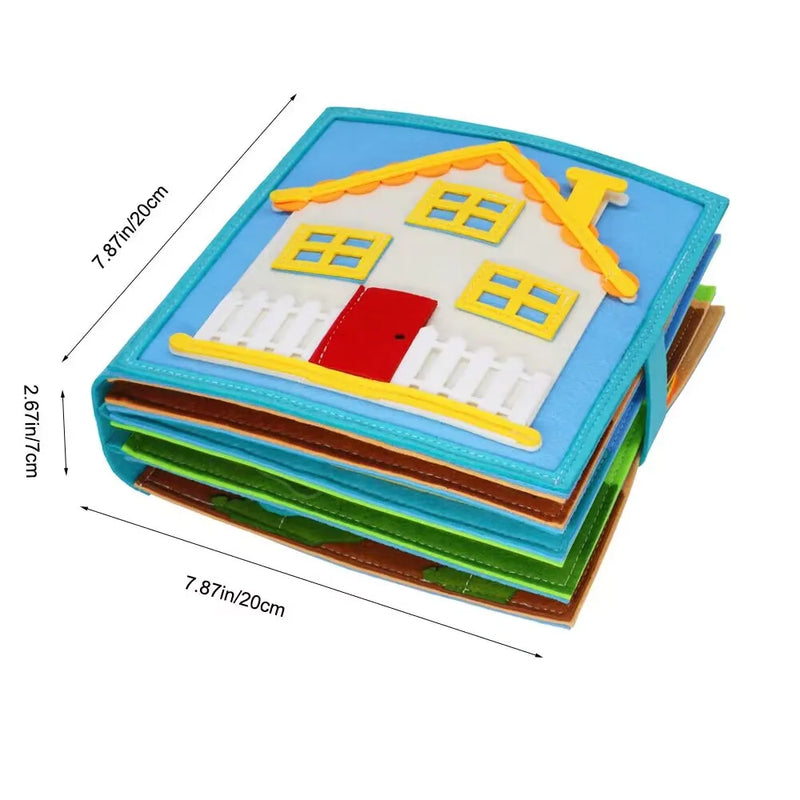 Sensory book of educational activities to train