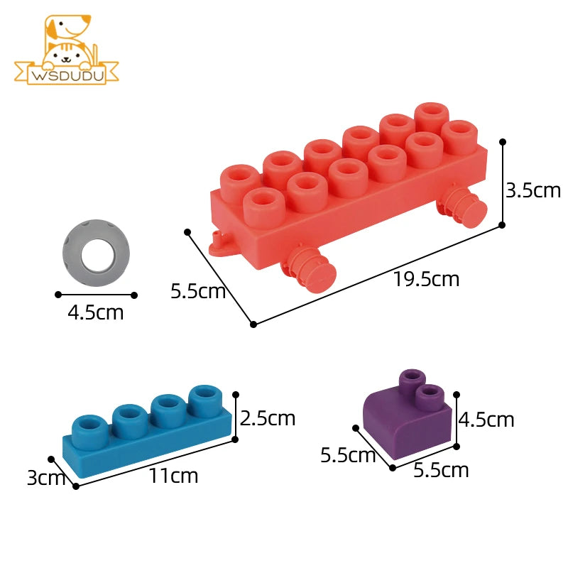 Baby safe soft rubber building blocks 40 for children from 6m-24m