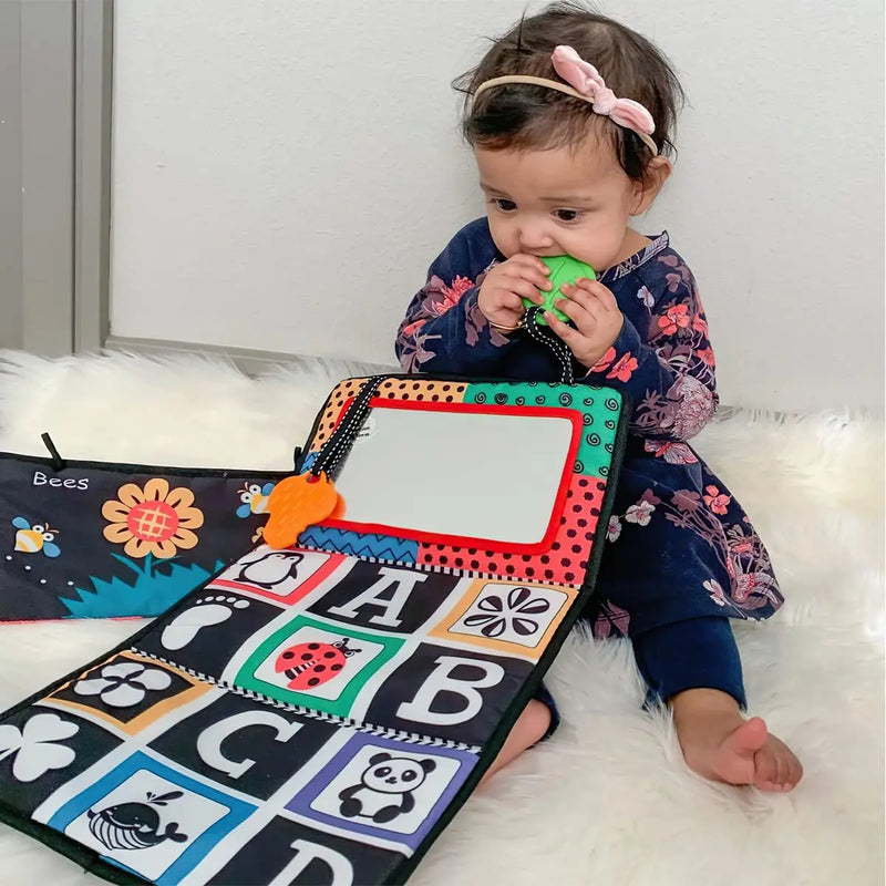 Sensory book with mirror for babies