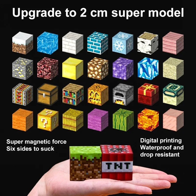 Set of magnetic blocks to build your own world.