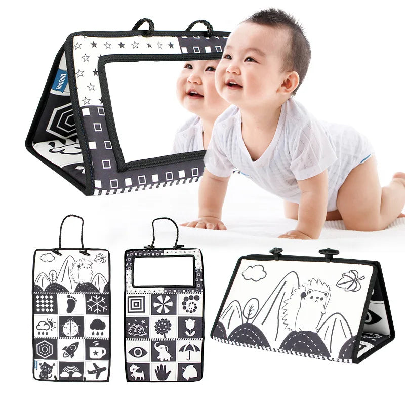 Sensory book with mirror for babies