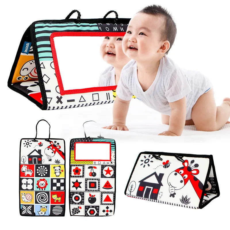 Sensory book with mirror for babies