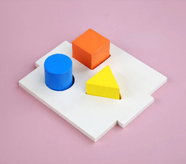 Colorful geometric cube puzzle 3D Montessori