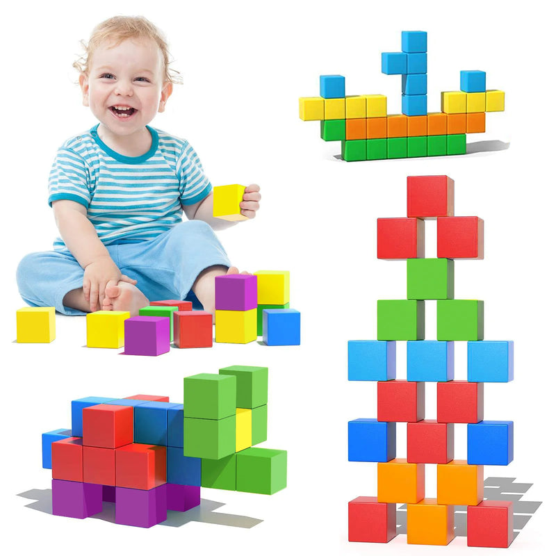 Educational Toys For Kids Learning Building Blocks Plastic Puzzle DIY 3D Magnetic Cubes 3.3cm Christmas gifts For Toddler