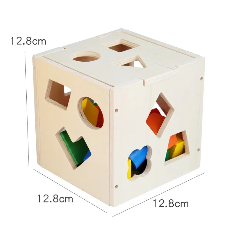 Colorful geometric cube puzzle 3D Montessori