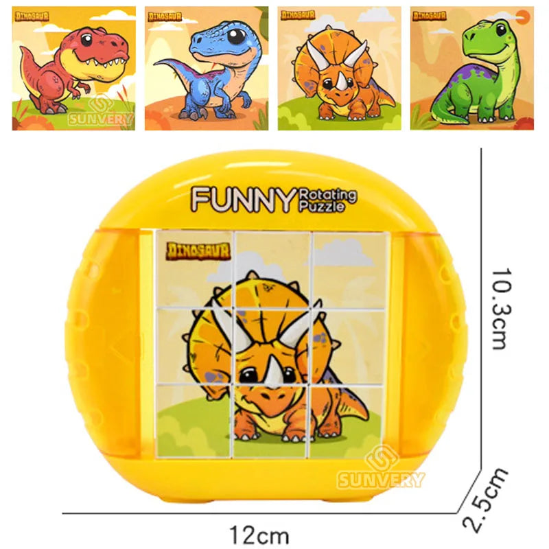 4 in 1 rotating puzzle with different designs for children